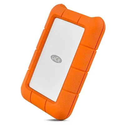 Seagate LaCie 2TB Rugged Mini USB-C; USB3.0; Drop; Crush and Rain Resistant Silver and Orange