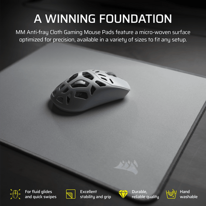 Corsair MM Anti-fray Cloth Medium Gaming Mouse Pad – Gray