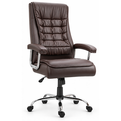 Everfurn Louis High Back Office Chair - Coffee