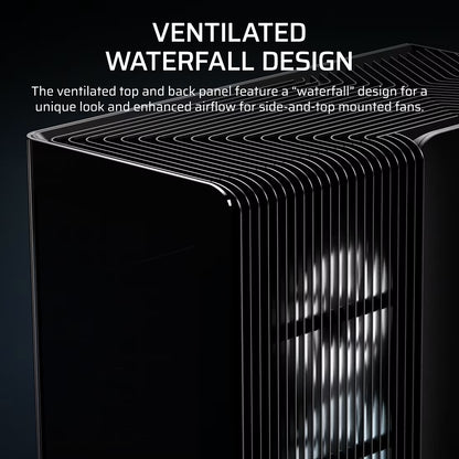FRAME 4500X LX-R RGB LINK Panoramic Glass Mid-Tower PC Case; 3x RGB Fans Inclided; 4x 2.5'' ; 2x 3.5''; Black