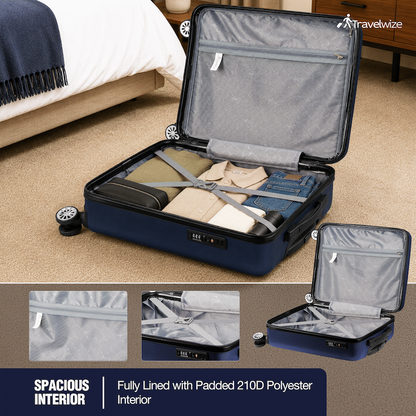 Travelwize Maple ABS 65cm 4-Wheel Spinner Luggage - Navy