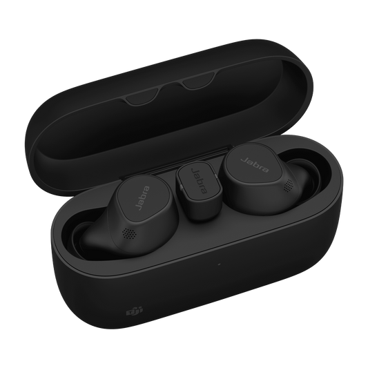 Evolve2 Buds MS, Cradle USB-C MS, Link 380 BT adapter USB-C MS, 30 cm USB-C to USB-A cable, Ear gels, USB-A to USB-C adapter, warranty