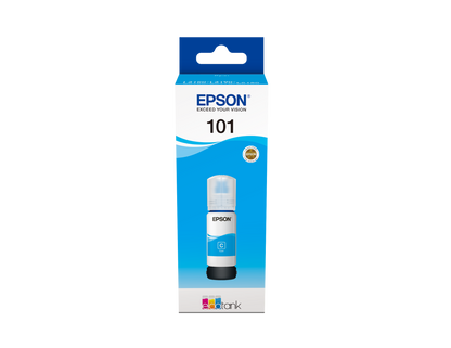 Epson 101 Ink Bottles Cyan 70ml Ecotank L4150 / L4156 / L4160 / L4260 / L6160 / L6170 / L6176 / L6190 / L6270 / L6290 / L6370 / L14150 6000 pages