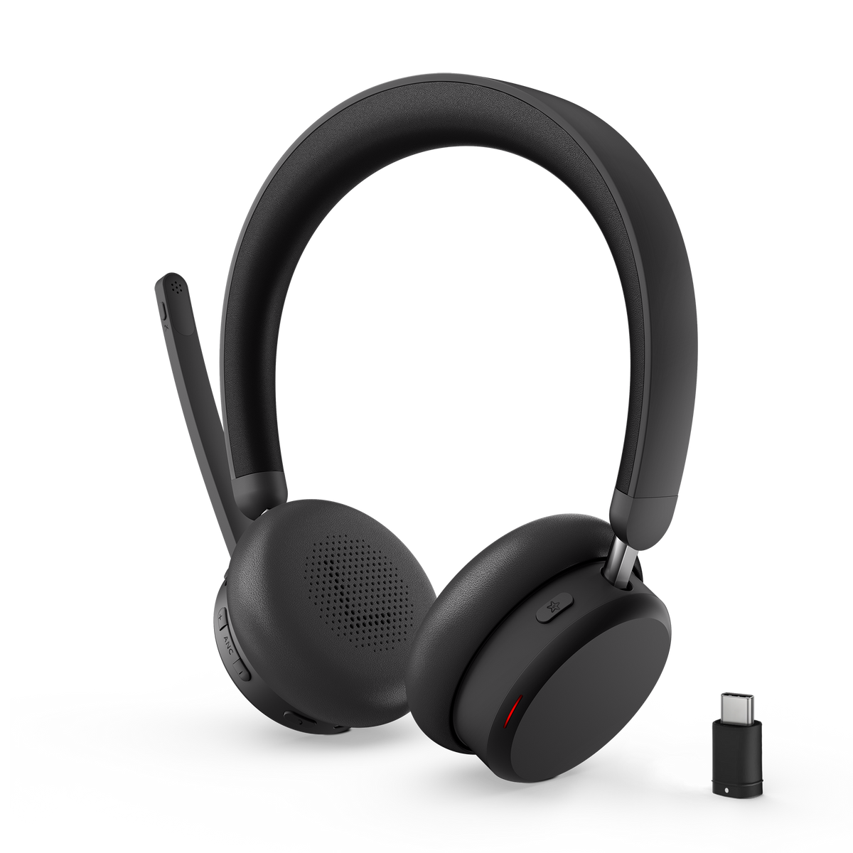LENOVO Dual-Mode Wireless ANC Headset 6550|BT 5.3|Wireless USB-C Receiver|Noise Cancellation|Travel Pouch | 3yr Carry In