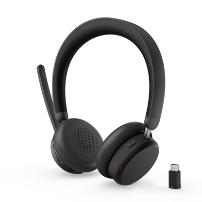 LENOVO Dual-Mode Wireless ANC Headset 6550|BT 5.3|Wireless USB-C Receiver|Noise Cancellation|Travel Pouch | 3yr Carry In