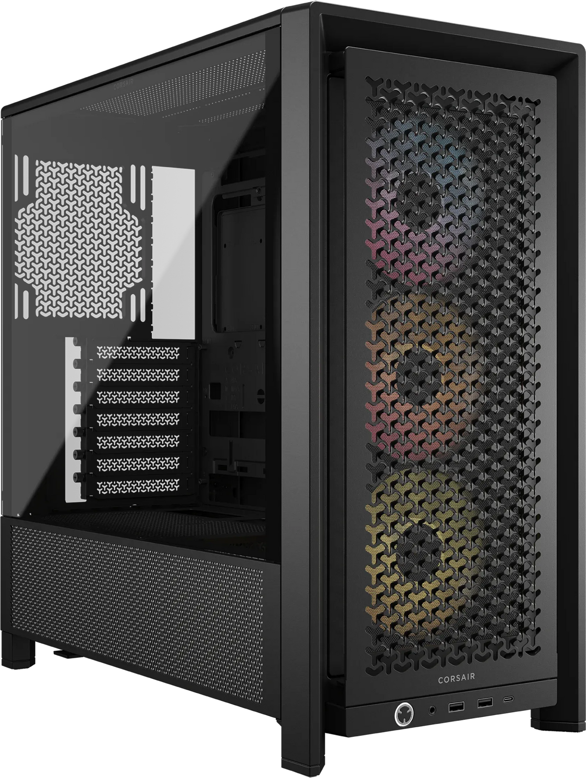 FRAME 4000D RS ARGB Black Mid-Tower PC Case; 2x 3.5'' | 2x 2.5'' Drive Bays; Up to 360mm Radiator; 3x RS ARGB PWM Fans;