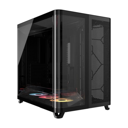 AIR 5400 RS-R ARGB Triple Chamber Mid-Tower PC Case ; 3x Fans Included; 2x 2.5'' ; 1x 3.5'' Black