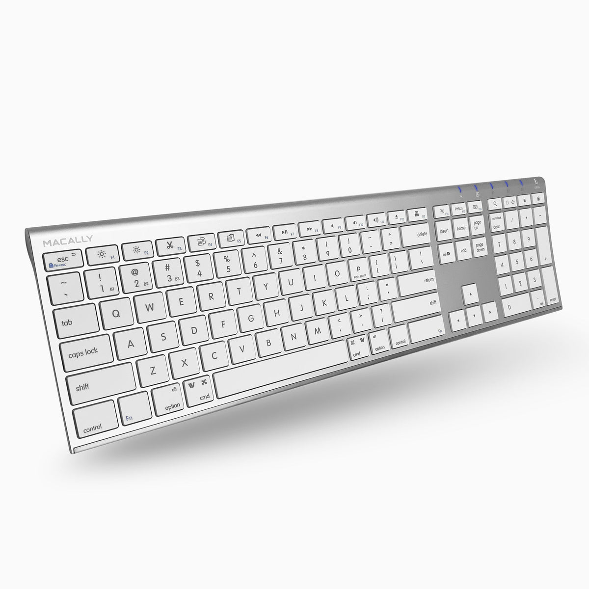 Macally - Ultra Slim Bluetooth Keyboard - Aluminium/Silver