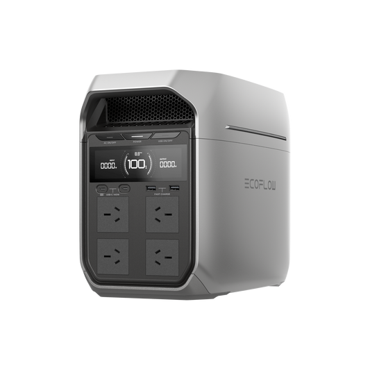 Ecoflow Delta 3 Plus Portable Power Station - 1800W output; 2048Wh battery; 500W Solar charger; 10ms Switchover -SA Socket