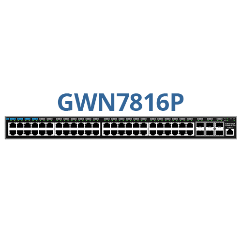Grandstream Enterprise L3 48 port Managed GbE PoE++ Switch 900W | GWN7816P