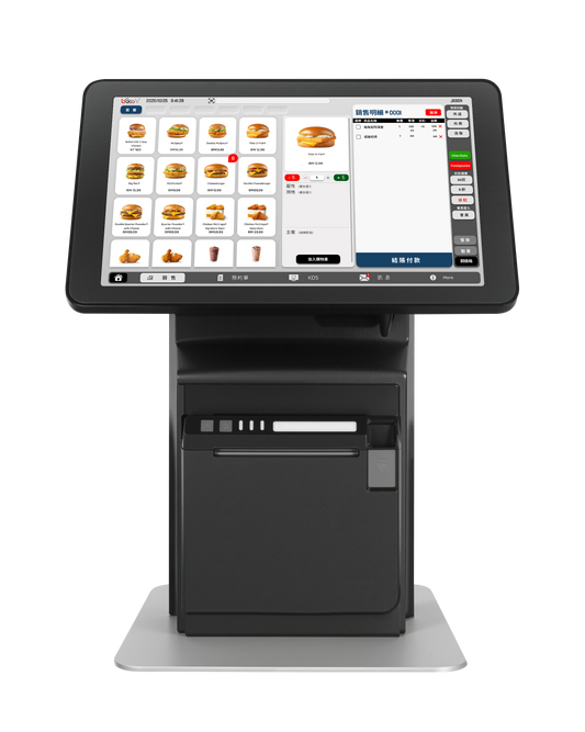 POSLAB - 10.1'' PCAP Touch Panel; RK3568: 4GB RAM/64GB eMMC on board; With Wifi ; Android 11; Built-in Printer