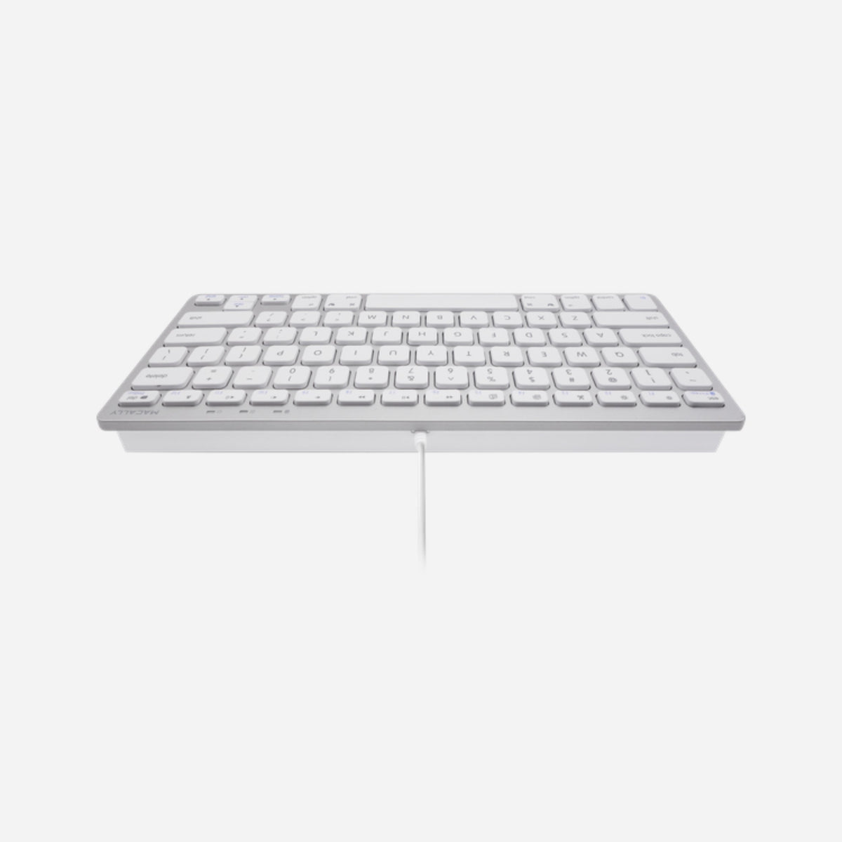 Macally - Compact USB Wired Keyboard - Silver