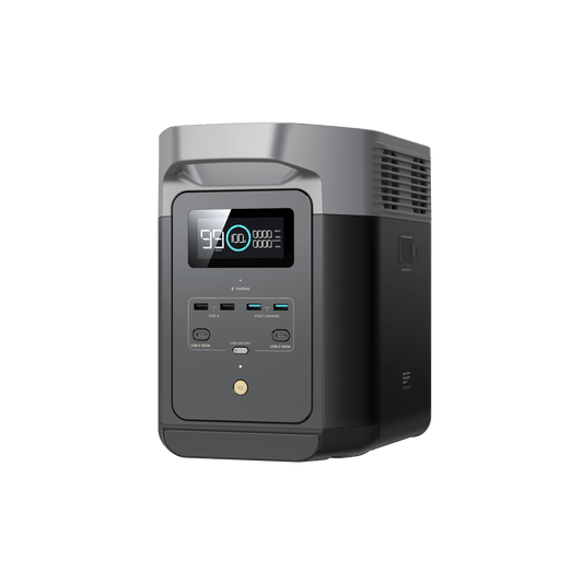 ECOFLOW Delta 2 Lithium (LiFePo) Portable Power Station - 1800W Output; 1024Wh LFP Battery; 500W Solar charger - SA socket.