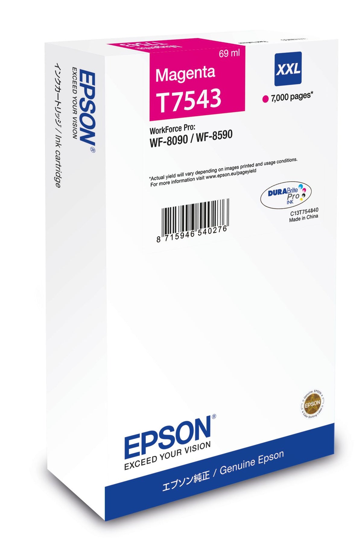 Epson Ink Cartridges Magenta 69ml XXL WF-8090 / WF-8590 7000 pages