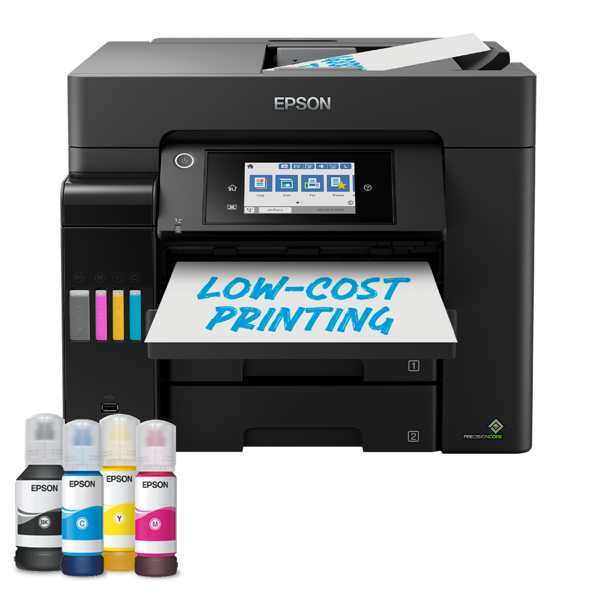 Epson EcoTank L6570 - 25ppm in black and color; Wi-Fi; Wi-Fi Direct; Ethernet & free mobile printing apps; 2x A4 250-sheet front