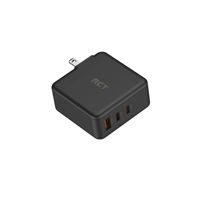 RCT 65W GaN Fast Charging Travel Kit | Travel Adapter + (EU+UK+SA) Plug & Fast Charging Cable | 1 year carry-in warranty