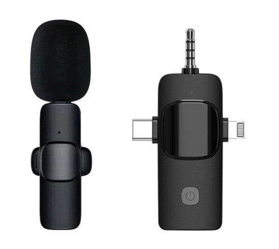 Tuff-Luv - Wireless Lavalier Lapel Microphone for Vlogging & Streaming – 3 Way compatible