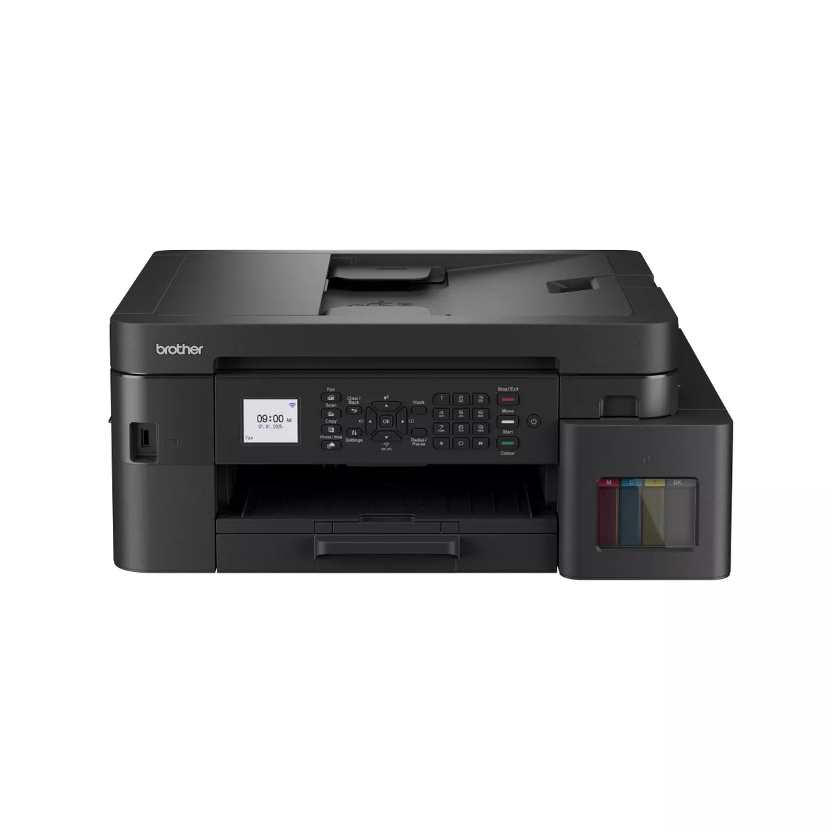 Brother Colour Ink Tank A4 4-IN-1 Print Copy Scan Fax/ USB/ Wired Wireless/ WiFi Direct/ Duplex Print only (3 YR / 50 000 Page Carry In Warranty)