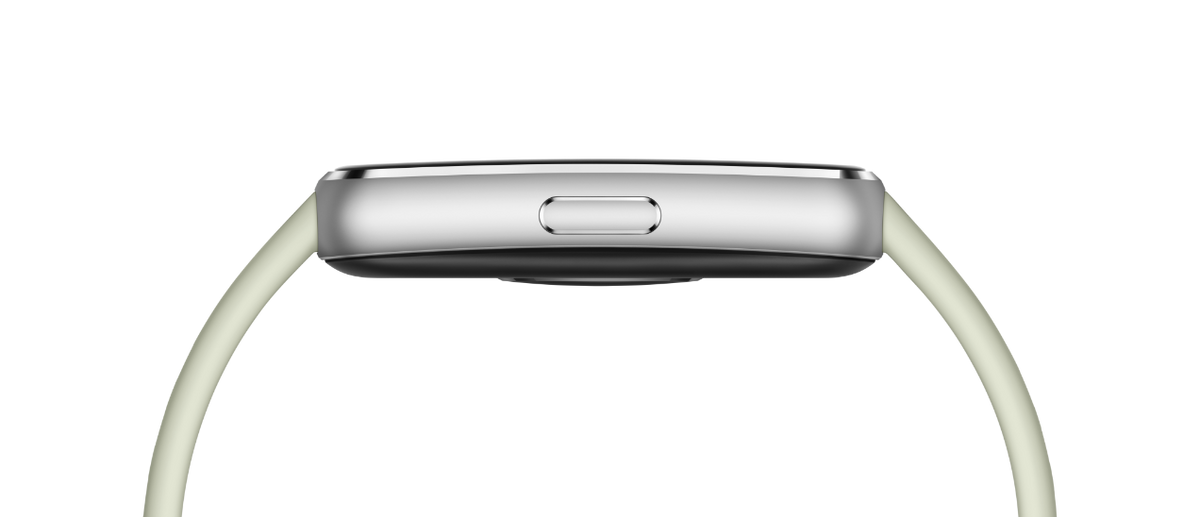 1.62 AMOLED colour Screen/ 286x482 pixels/ PPI 347/ Green Fluoroelastomer Strap/ length:130mm-210mm/ 5 ATM/ NO GPS/ 2.4GHz BT6.0 and BLE.5V/1A/ 55020GUL