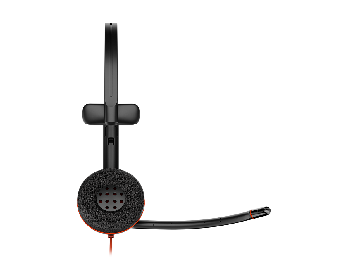 Poly Blackwire C3215 MONO Corded Headset (USB-C) + 3.5mm Plug + USB-C/A Adapter (UC & Microsoft)