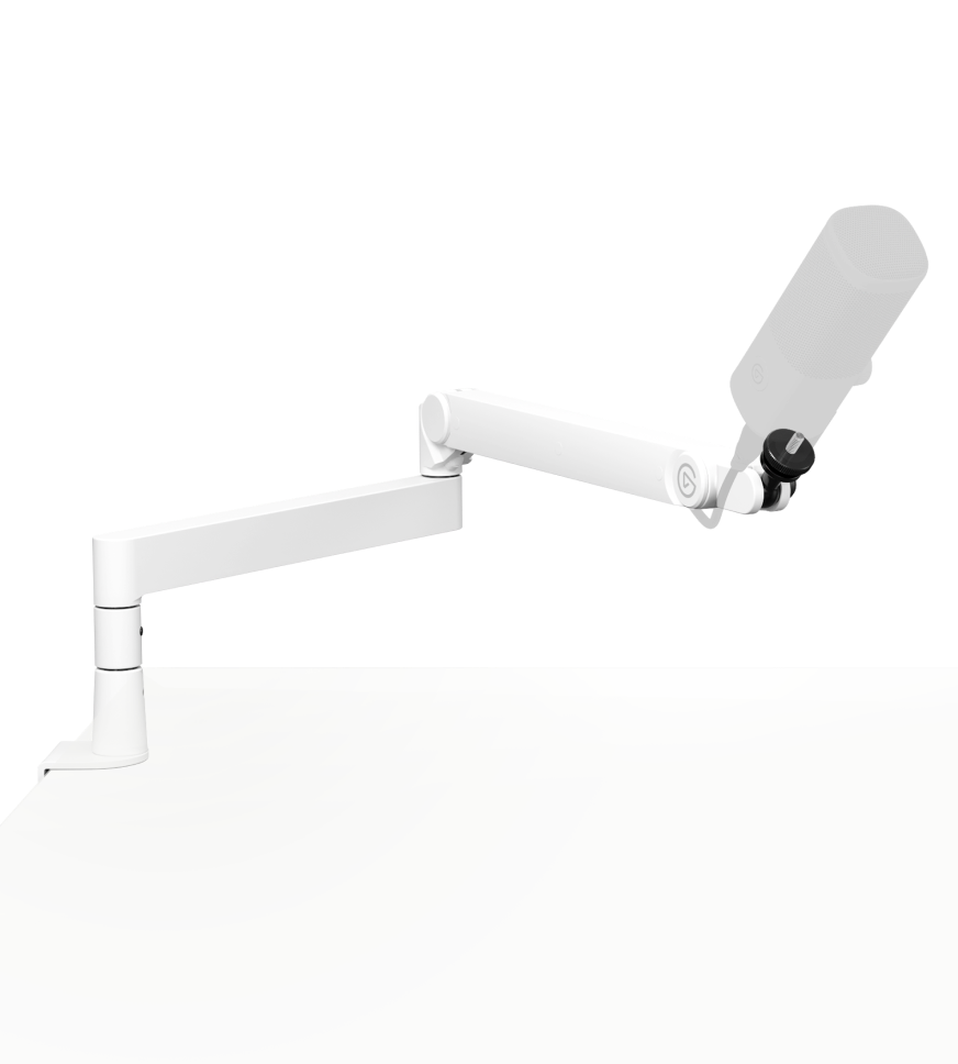 Elgato Wave Mic Arm Pro - Studio-grade boom arm; 780 mm Horizontal reach; 750 mm vertical reach; 150 mm Riser extension - White