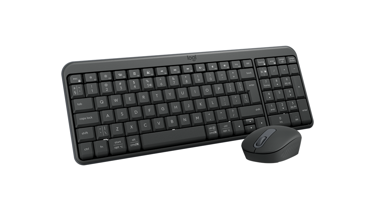Logitech - MK250 Compact Bluetooth Keyboard and Mouse - Black