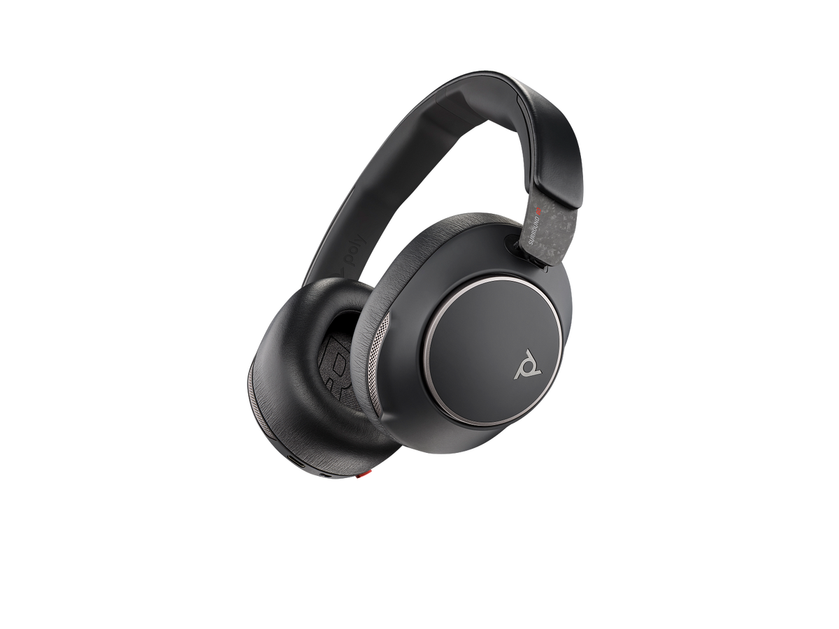 Poly Voyager Surround 85 UC Microsoft Teams Certified USB-C Headset +USB-C/A Adapter +Charging Stand