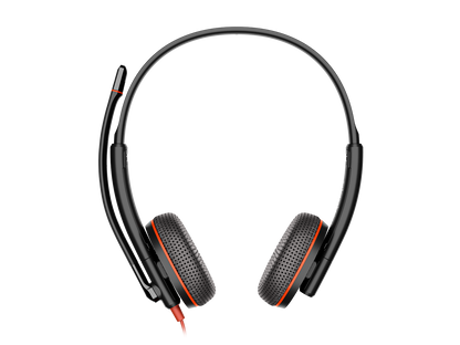 Poly Blackwire 3225 Stereo USB-C Headset +3.5mm Plug +USB-C/A Adapter (Bulk)